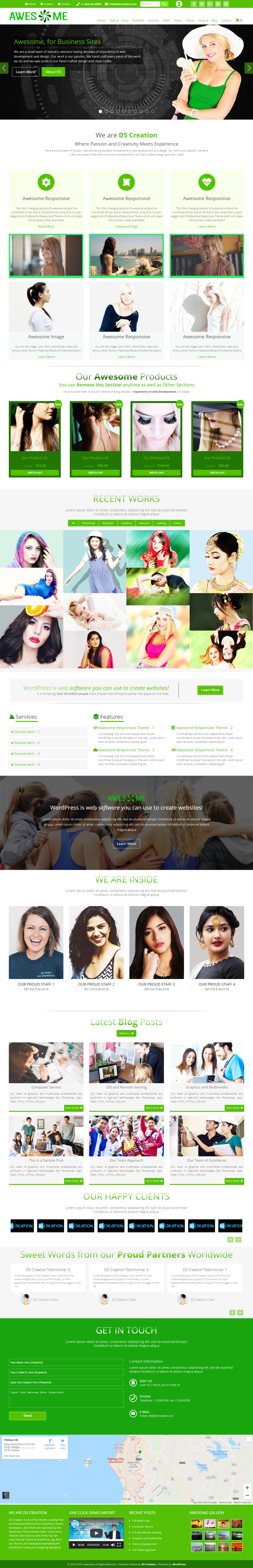 Awesome, best One Page WordPress Theme