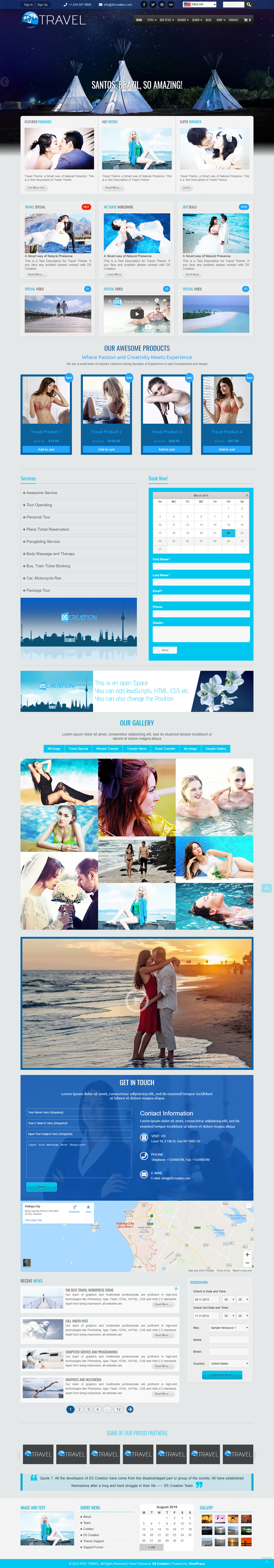 TRAVEL, the best WordPress Travel Theme