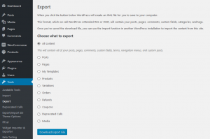 Content Export