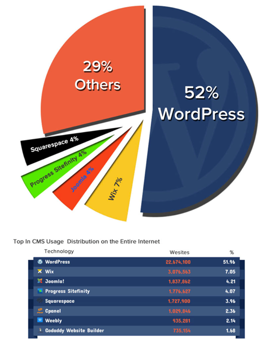 Top CMS Usages Distribution